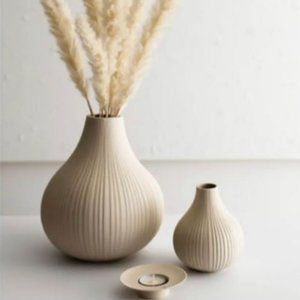 Ekenäs Extra Large Beige Ceramic Vase